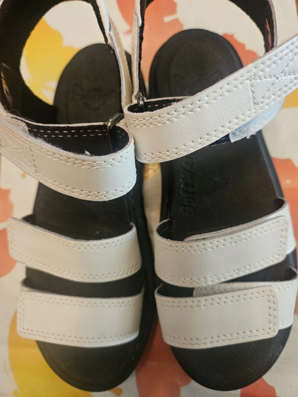 Dr. Martens White Triple-Strap Kids Sandals